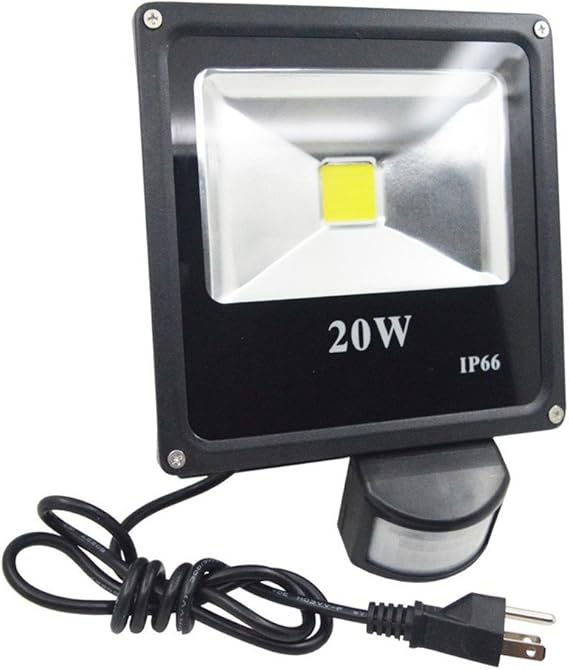 AFSEMOS 20W Motion Sensor Flood Light,US 3Plug Outdoor LED Flood