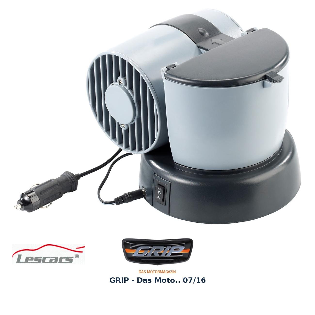 Lescars Mobile MiniAir Cooler 12 V / 230 V for Car/Camping/Home and
