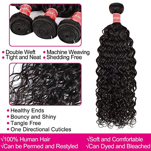 Water-Wave-Bundles-with-Closure-10A-Brazilian-Virgin-Human-Hair-Bundles-with-4x4-Middle-Part-Lace-Closure14-16-1812Wet-and-Wavy-Bundles-with-Closure-for-Black-Women-Natural-Color