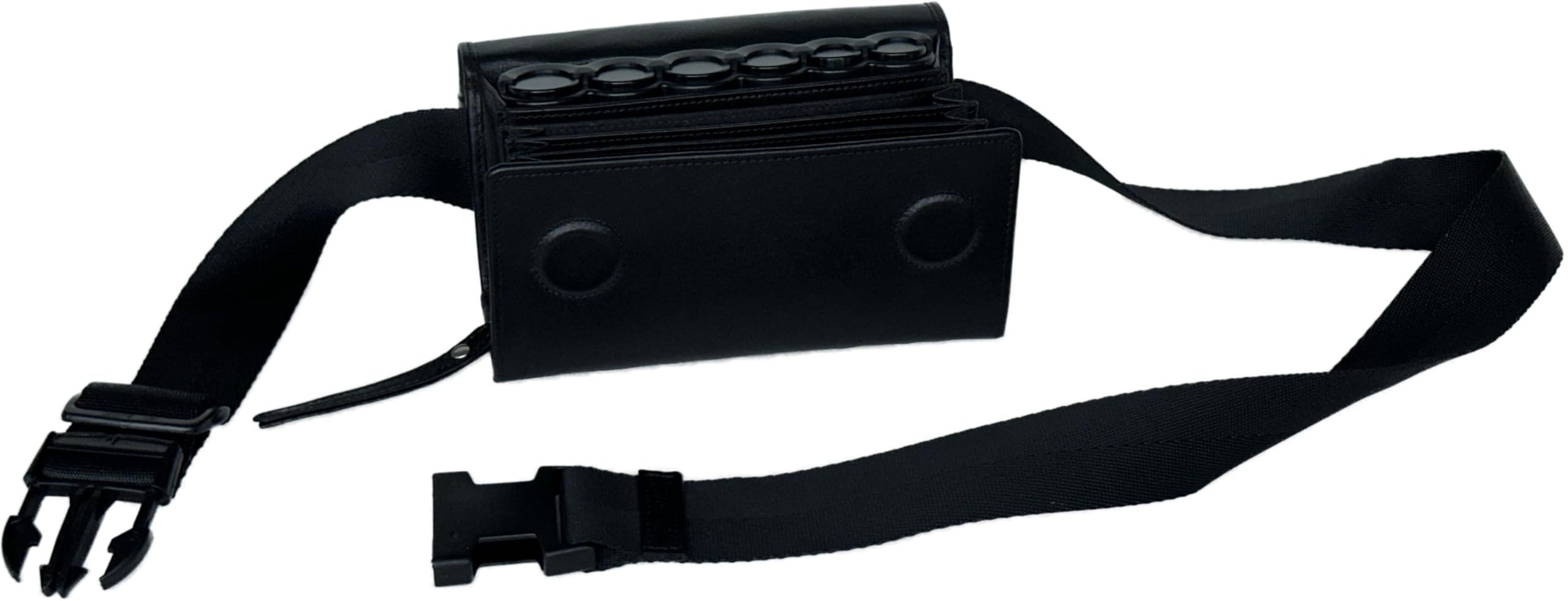 CLAIRE-FONCET Genuine Cowhide Leather Waiter Waist Bag with 6 Euro Coin Dispenser and Magnet Closure, Ideal Waitress, Waitress, Bar, Restaurant, Brasserie