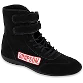 Simpson Racing 28950BK The Hightop Black Size 9-1/2 SFI Approved Driving Shoes