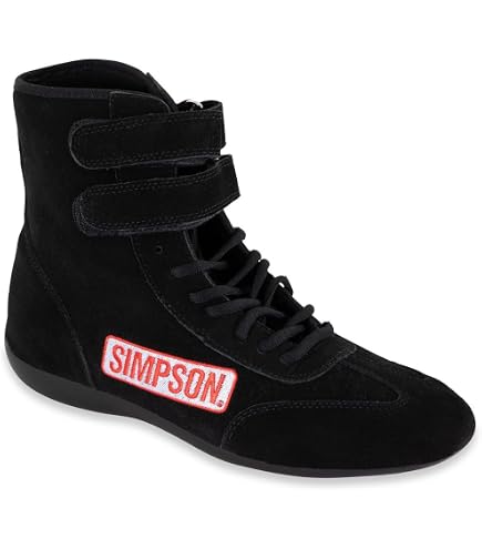 Amazon.com: SIMPSON Racing 28110BK High Top Racing Shoes Adult
