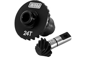 INJORA 24T/10T Underdrive Alloy Steel Helical Gear Set for 1/18 RC Crawler Car TRX4M Upgrade,1pcs
