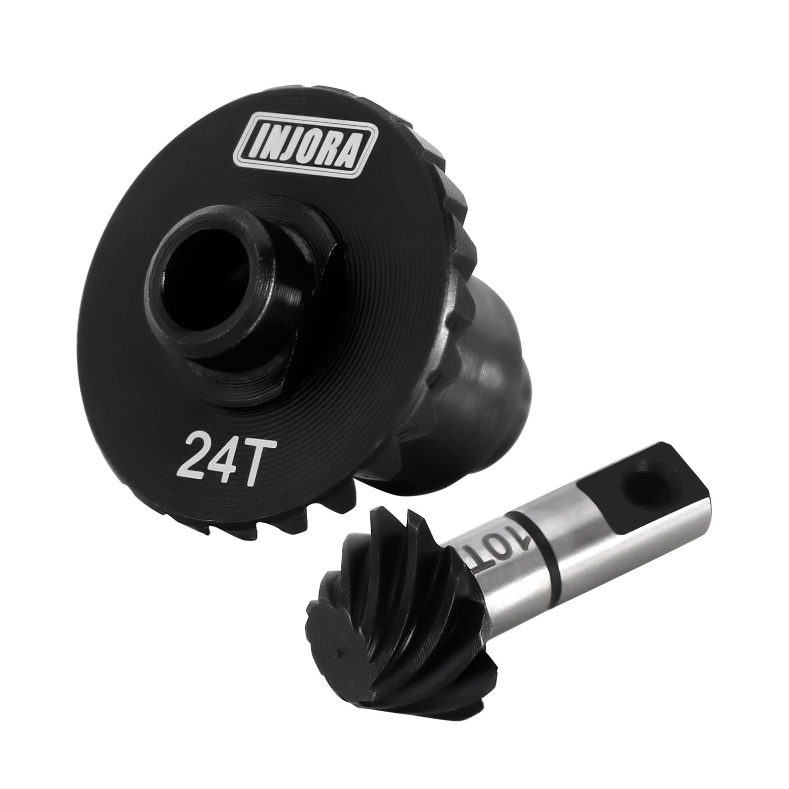 INJORA Underdrive Alloy Steel Helical Gear Set 24T/10T for TRX4M 1/18 RC Crawler Car Upgrade,1PCS