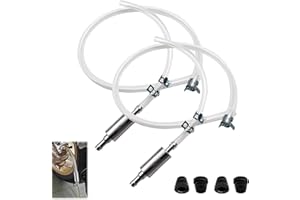 Pricyru Brake Bleeder Hose, One Way Check Valve Tube Bleeding Tool Kit, Universal Car Motorcycle Clutch Brake Fluid Bleeder Kit Brake System Bleeding Tools (2 Set)