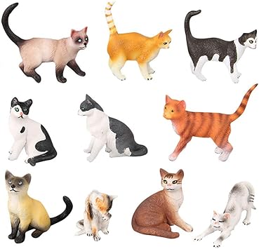 Nuobesty 10 Pezzi Di Figurine Di Gatti Realistici Figure Di Gatti Educativi Set Di Giocattoli Gattino Uova Di Pasqua Cake Topper Regalo Di Compleanno Di Natale Per Bambini Ragazzi Ragazze Amazon It Giochi