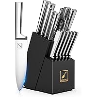 Knife Set - imarku 15PCS Kitchen Knife Set Japenese High Carbon Stainless Steel Knives Set for Kitchen, Dishwasher Safe Ulltr