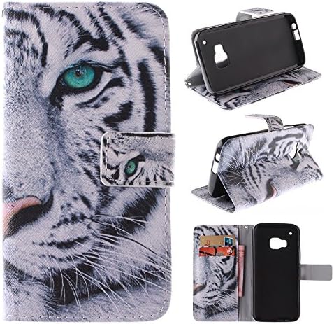 M9 Case HTC M9 Case HTC One M9 Flip Kickstand Case,Bat King Tribe Mighty Tiger Pattern Premium Leather Wallet Flip Kicstand Case Cover With Magnetic Closure For HTC One M9