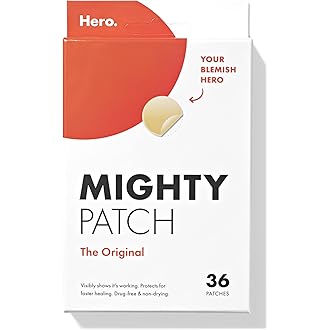 Mighty Patch Original from Hero Cosmetics – Hydrocolloid Acne Pimple Patch for Covering Zits and Blemishes