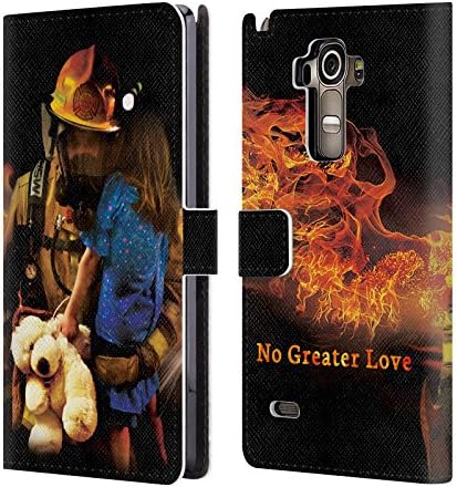 Official Jason Bullard No Greater Love Fireman Rescue Firefighter Leather Book Wallet Case Cover For LG G4 Stylus
