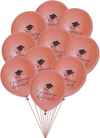 Amosfun 10pcs Palloncini In Lattice Congratularsi Con Lettera Laurea Stampata Palloncini Palloncini Tondi Palloncini A Elio Per La Cerimonia Di Laurea Forniture Per Feste Decor Rosy Amazon It Casa E Cucina