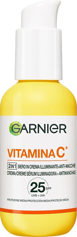 , 2-in-1-Gesichtsserum zum Aufhellen und gegen Hautunreinheiten, mit 20% Vitamin C und SPF25, nicht fettend, klinisch getestet, 50 ml
