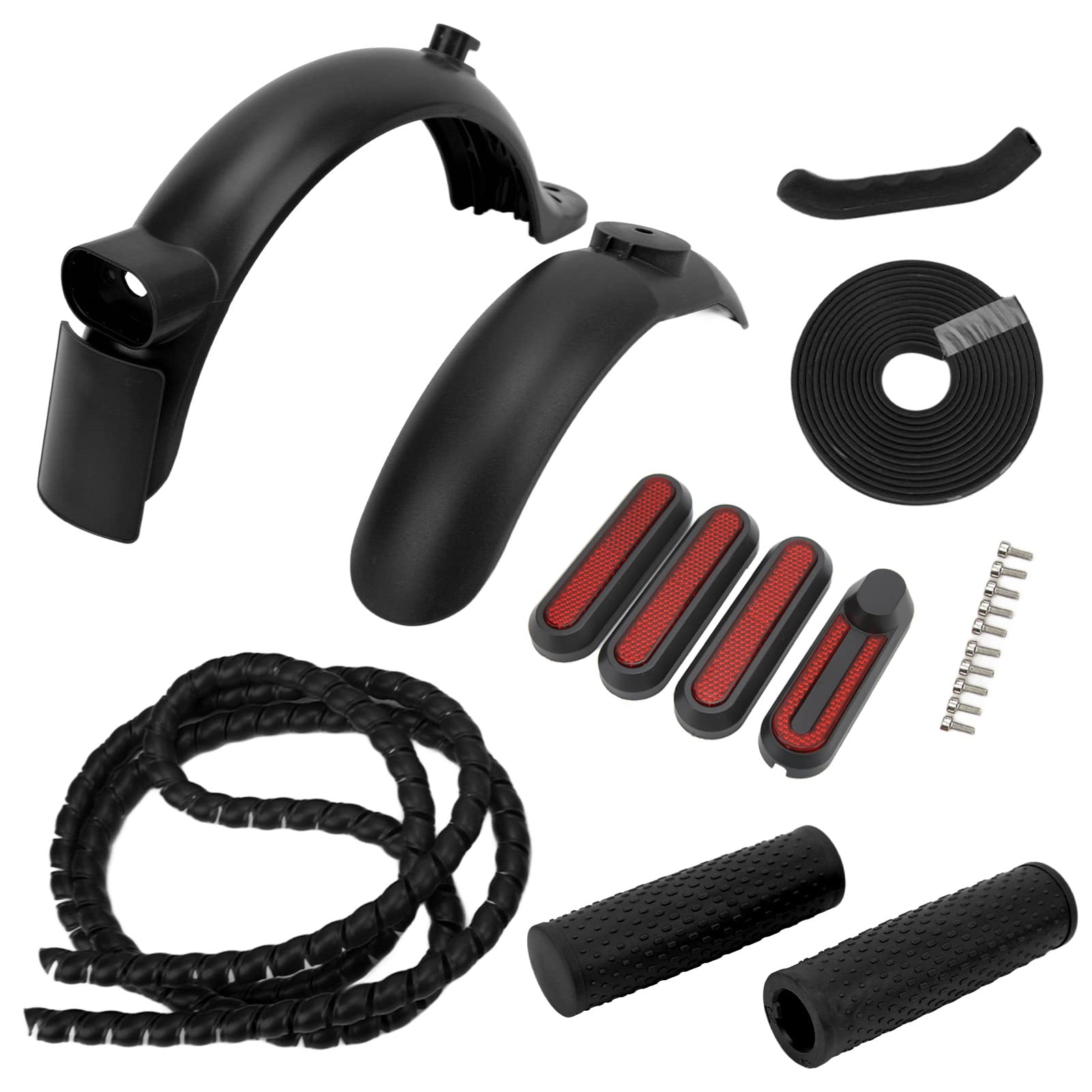 Keenso Scooter Replacement Sets,Scooters Rear/Front Mudguard for Xiaomi Electric Scooter Models(Black) Electric Scooter Electric Scooter Electric Scooter