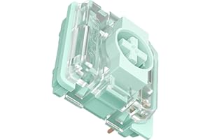 MCIEPNY Gateron KS-33 Low Profile 2.0 Jade Tactile Keyboard Switch, 65gf 3 Pin RGB LED Factory Pre-lubed Key Swiches for MX Mechanical Keyboard(Jade,10Pcs)