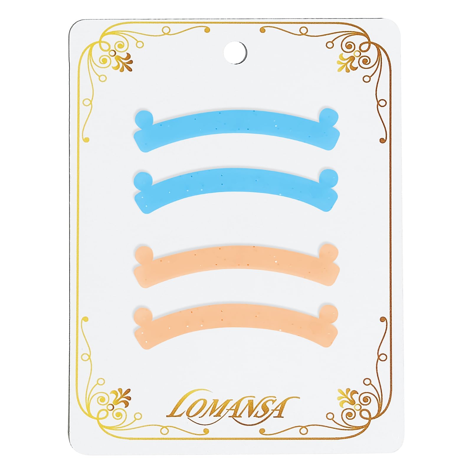 Lomansa Lash Lift Ribbon, Lash Lift Tool, Prevent Eyelashes from Bouncing Off, Not Easy to Deform and Reusable, 2 Pairs(Blue Orange)