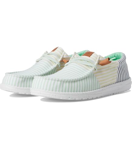 Hey Dude Wendy Varsity Jersey Mens Loafer Shoes Sz 9 White Yellow Round Toe Amazon.com | HEYDUDE Men main image 3
