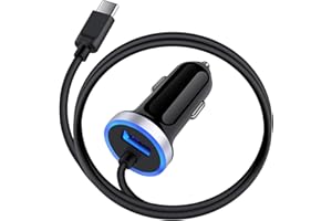 SIDPRO USB C Car Charger, 3.4A Fast Charging Car Charger for Samsung Galaxy S24 S23 S22 S21 S20 S10E S9 S8 Note 20 10 9 8 A15 A14 A50 A20 A51 A71 A21 A10E, LG Stylo 6/5, Car Adapter 3ft Type C Charger Cable
