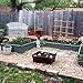 KING BIRD Extra-Thick 2-Ply Reinforced Card Frame Raised Garden Bed 68''x36''x12'' x2 Pack Galvanized Steel Metal Planter Kit Box with 16pcs T-Types Tags & 2 Pair of Gloves Grey