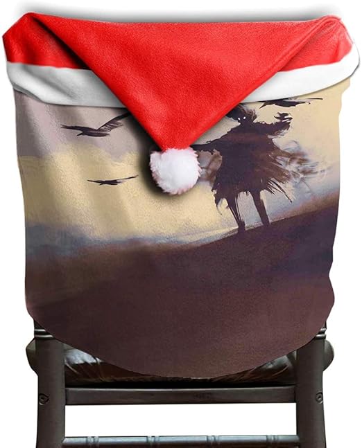 Amazon Com Gultmee Santa Hat Chair Covers Christmas Seat Cover