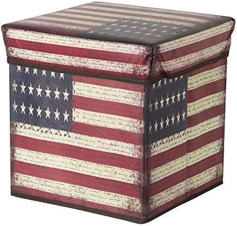 Clouds Gallery Printed Portable Fold able Laundry Box Cum Sitting Stool(30x30x30cm)\ Storage Box\ Ottoman