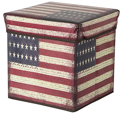 Clouds Gallery Printed Portable Fold able Laundry Box Cum Sitting Stool(30x30x30cm)\ Storage Box\ Ottoman