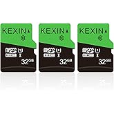 KEXIN 3 Pack 32GB Micro SD Card Memory Card MicroSDHC UHS-I Memory Cards Class 10 High Speed Card, C10, U1, 32 GB 3 Pack