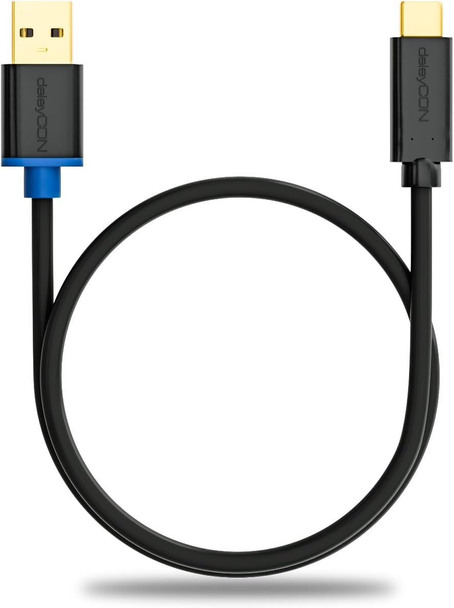 deleyCON 1m (3.28 ft.) USB-C 3.0 Charging Cable Fast Charging Cable USB 3.1 Gen 1 Type-C to USB A - Image 5