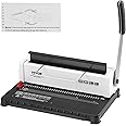 VEVOR Coil Spiral Binding Machine, Manual Book Maker 34-Holes Binding 120 Sheets, Punch Binder Adjustable 3/16" - 9/16" Coil Binding Spines, for Letter Size, A4, A5