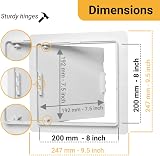 Proxinova Paintable Access Panel 200x200 mm ABS Plastic Flush Hatch view 2