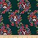 Cotton + Steel Rifle Paper Co. Wonderland Cameos Green Fabric by The Yard