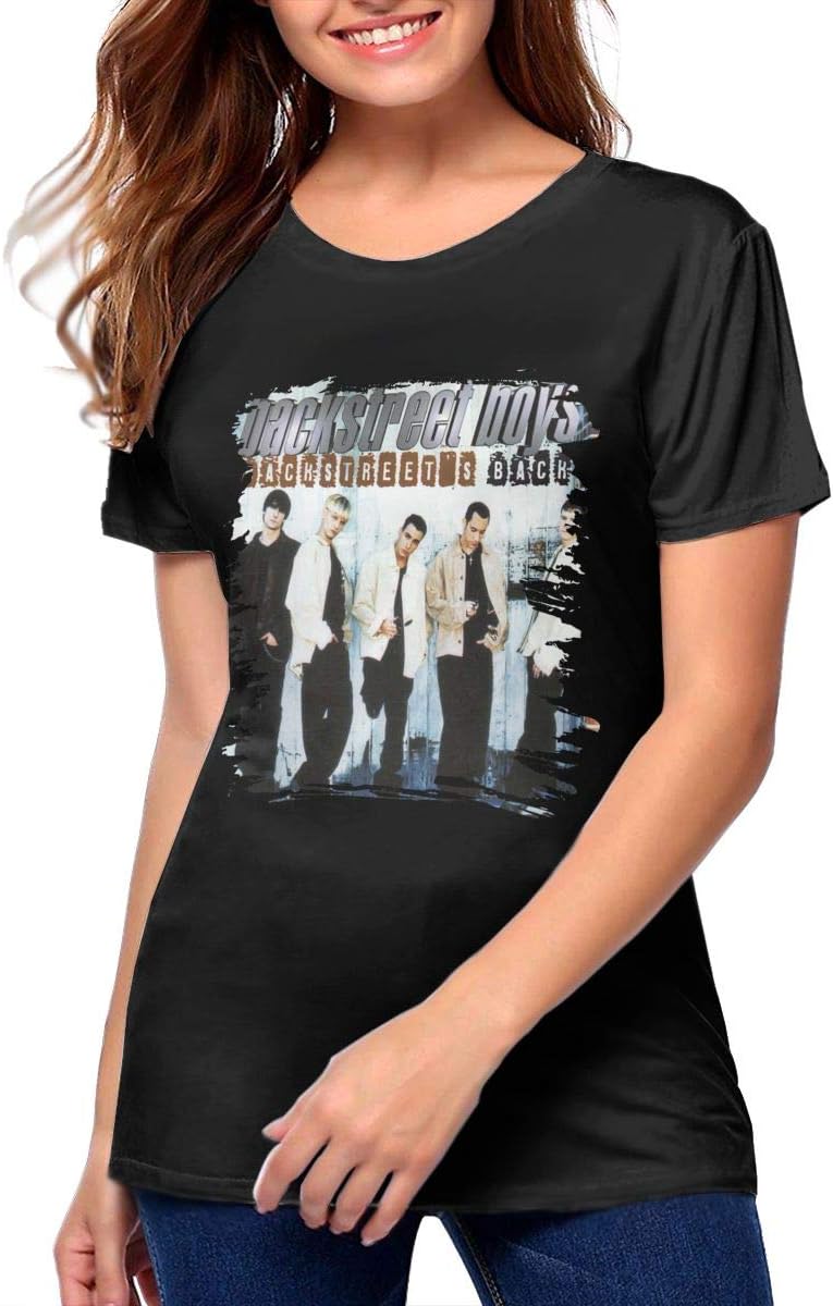 Landonaserafin Women's Breathable Backstreet Boys Short Sleeve Tee L
