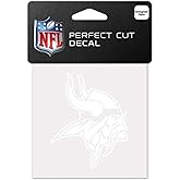 Wincraft NFL Minnesota Vikings 4x4 Perfect Cut White Decal, One Size, Team Color