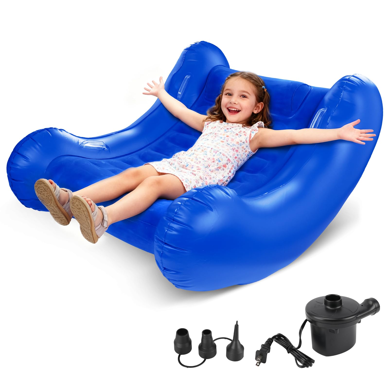 Photo 1 of Sensory Rocker Chair for Kids, 42” x 42” x 38” Inflatable Pod Rocking Chair, Air Cloud Rocker, Autistic ADHD Sensory Chairs for Child, Indoor/Outdoor Toddler Rocking Chair – Includes Electric Air Pump