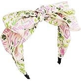 CAVETEE Knotted Headband for Women, Bow Hair Bands Cute Floral Rabbit Ear Hair Bows Top Knot Headwraps Headbands for Women Girls