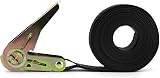 QWORK 4 Pack Ratchet Tie Down Straps 6m x 25mm Heavy Duty Nylon Trailer view 2