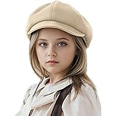 Jastore Kids Boys Girls Newsboy Caps Wool Flat Beret Cabbie Hat for Toddler