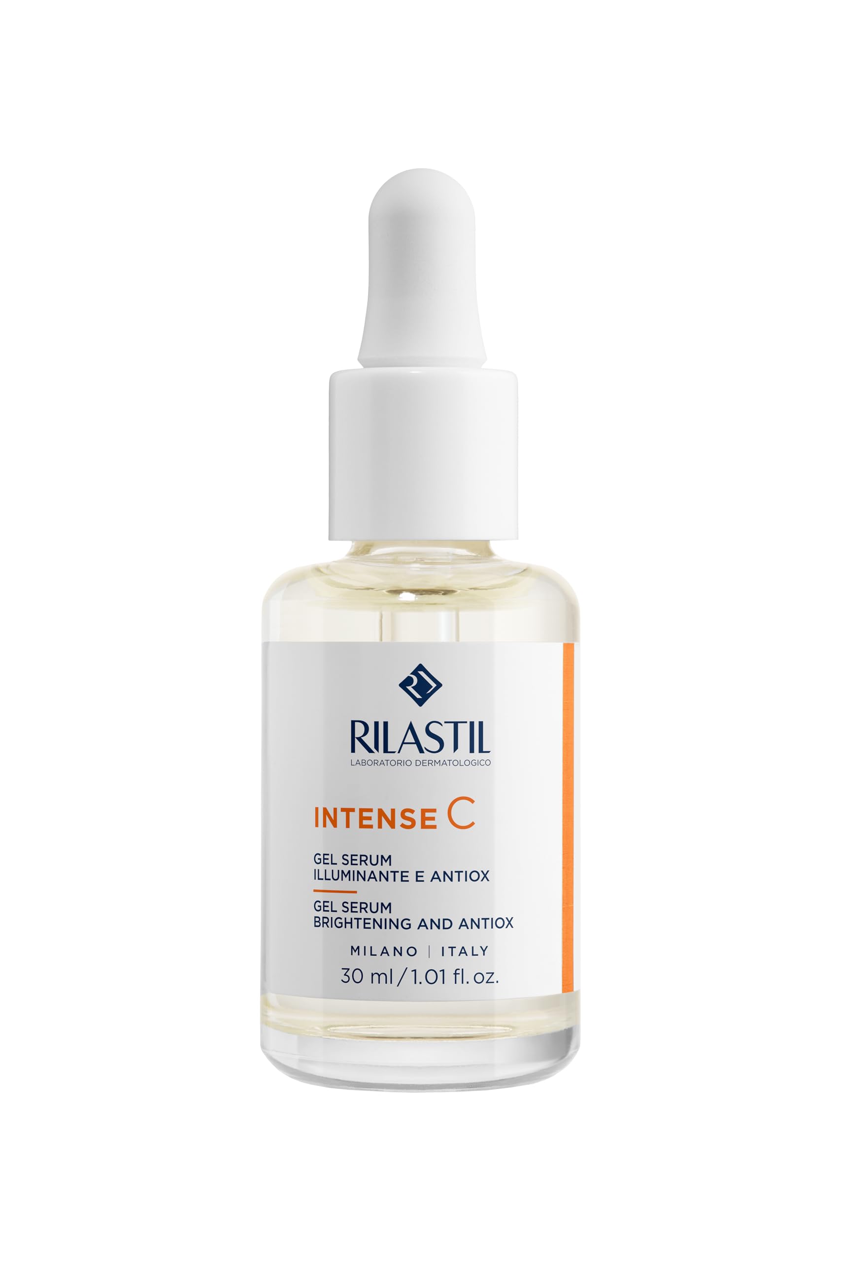 Rilastil Intense C Gel Serum with Vitamin C and Hyaluronic Acid, Radioactive Embodied, Whitening and Antioxidant, Suitable for All Skin Types, Pack of 30 ml