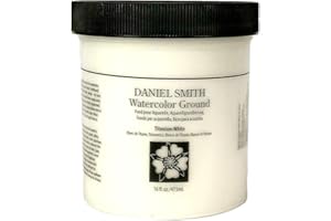 DANIEL SMITH Watercolor Ground 16oz Jar, Titanium White, 284055001 , Beige