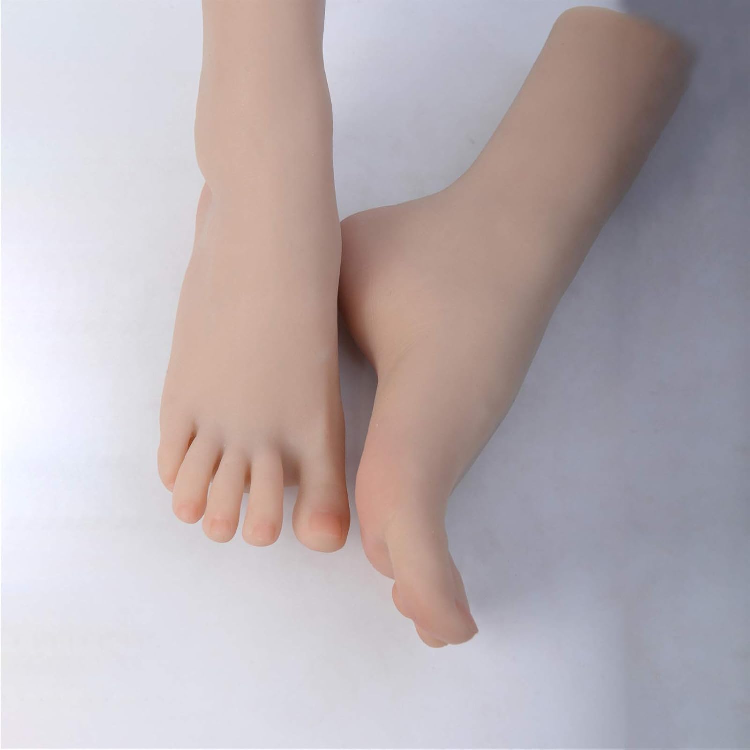 Silicone Mannequin Foot, Realistic Foot Female Mannequin Feet (Platinum