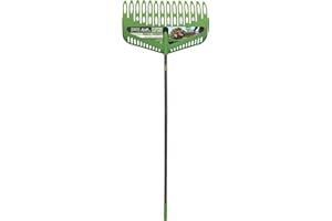 AMES Flip Scooping Leaf Rake, Heavy Duty Lawn and Yard Care, Extra Wide Head, Green