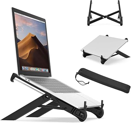 Support De Ordinateur Portable Ventile Ergonomique Stand De Bureau Pliable Pour Macbook Air Pro Pc Ipad Notebook Tablette 10 1 18 4 Amazon Fr Informatique