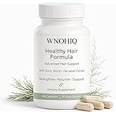 Healthy Hair Formula for Women – Hair Growth Supplement with Silica & Horsetail Extract – Vitamins for Healthy, Thicker Looking Hair – Non-GMO & Gluten Free – 30 Day Supply (white)
