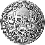 Three Faces of Death Novelty Heads Tails Good Luck Token Commemorative Coin
