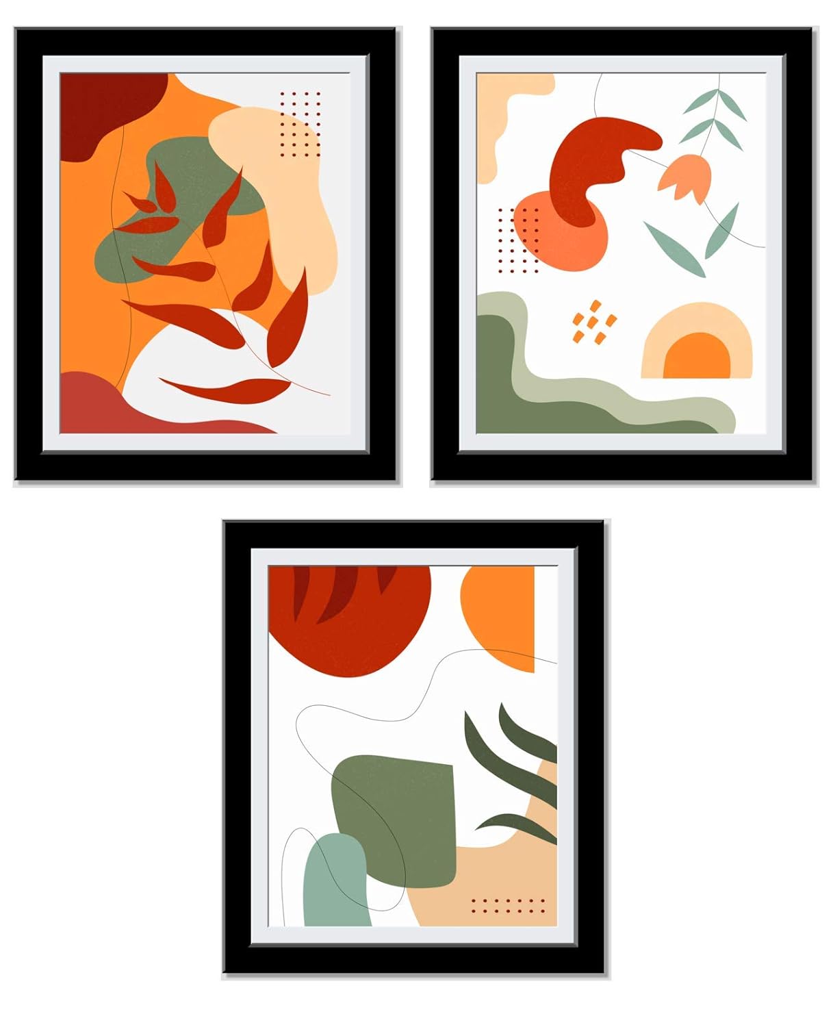 Bedroom Decor - Vibrant Orange Posters For Room Aesthetic - Abstract Art - Chic Minimalist Decor - Cute, Trendy Art Prints - House warming, Anniversary Gifts For Her - 8X10 Unframed…