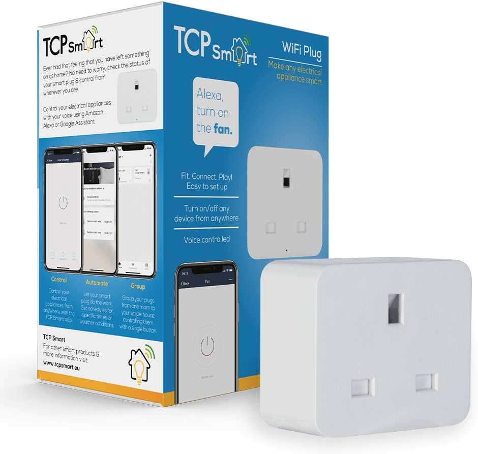 TCP Smart Plug UK WiFi Socket, Works with Alexa, Google Home, Siri Shortcuts, Voice Control, App Enabled