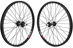 WHEELMASTER Wheel Set Pair 20 x 1.75 WEI519, Bolt On, Blk, 36H