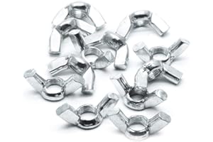 DAZZYD Yoohey 20pcs M6 Wing Nut Zinc Plated Fasteners Parts Butterfly Nuts