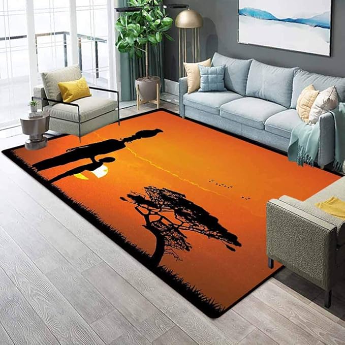 Alfombras de cocina para recámara niño y madre al atardecer caminando