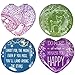 BMC 4pc Heart and Circle Shaped Quotes Design Compact Pocket Mirror