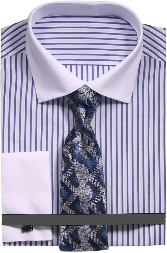 striped dress shirt with tie